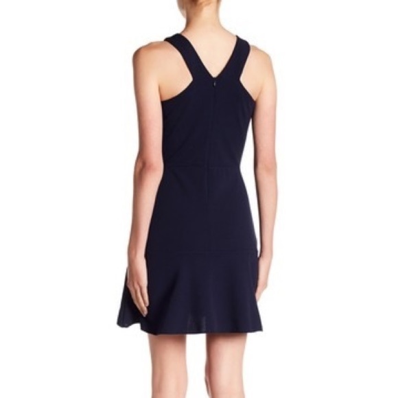 Love...Ady Ruffle Hem Fit and Flare Dress in Navy Size Medium - Picture 2 of 10